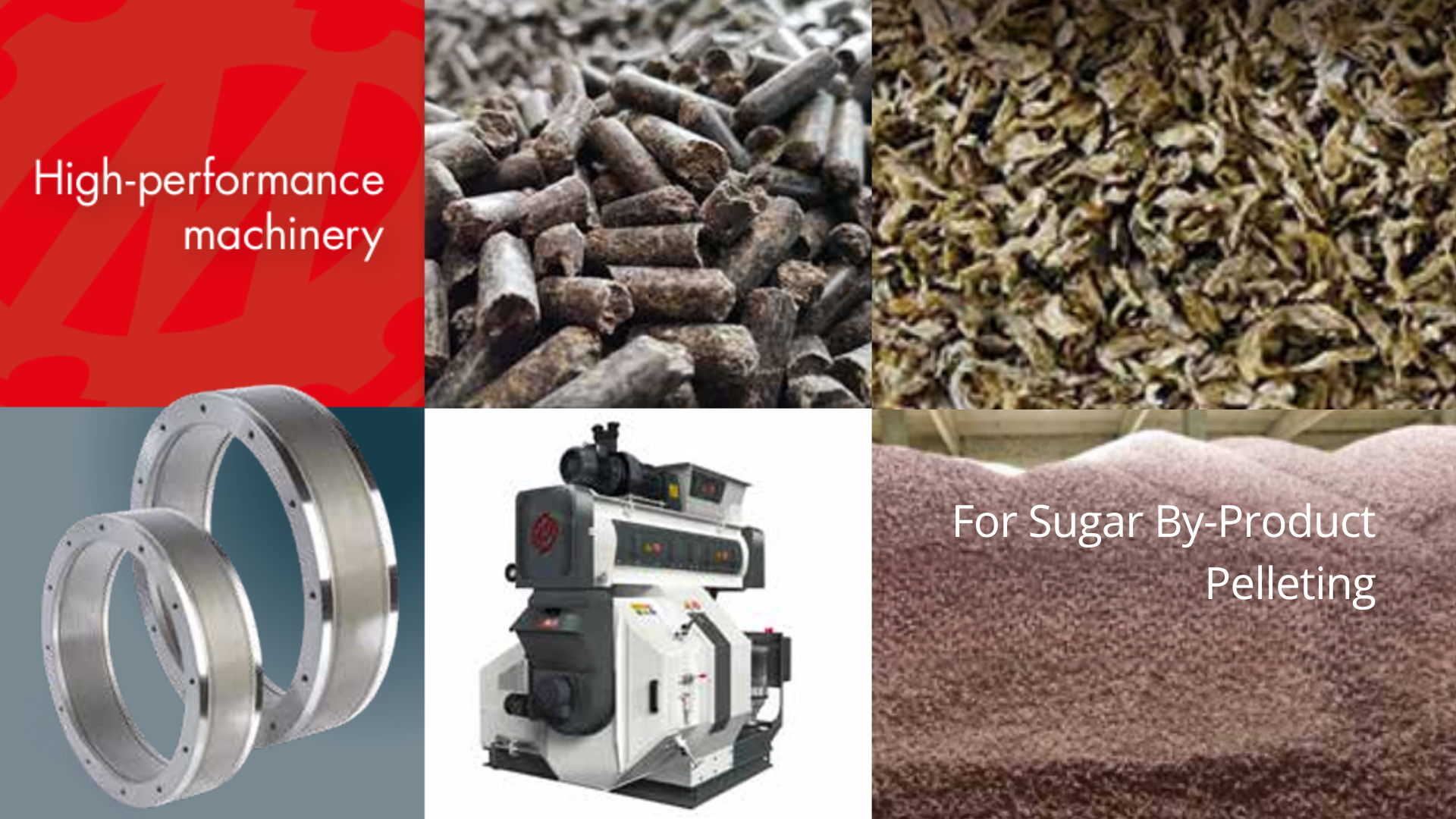 machinery for sugar by-products pelleting